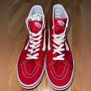 Vans Old Skool Sk8 Hi-Top Shoes Men's Size 10, Women's Size 8, Red
